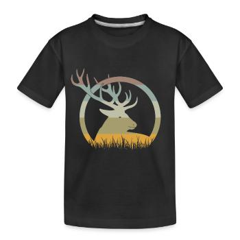 Cerf - T-shirt bio Premium Enfant - noir - Devant