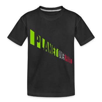 Planète sur le devis de profit - T-shirt bio Premium Enfant - noir - Devant