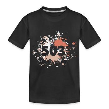 Status Mood 503 Service Unavailable Color Splash - Kinder Premium Bio T-Shirt - Schwarz - Vorne