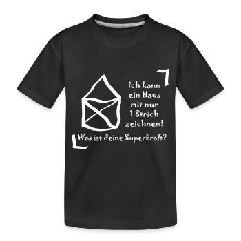 Haus vom NIkolaus weiß - Kinder Premium Bio T-Shirt - Schwarz - Vorne