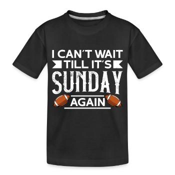 American Football Sonntag Game Day Footballspieler - Kinder Premium Bio T-Shirt - Schwarz - Vorne