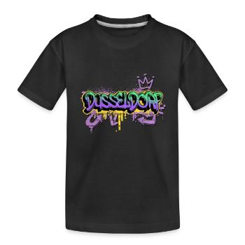 Düsseldorf Deutschland Graffiti Spray Sprayer - Kinder Premium Bio T-Shirt - Schwarz - Vorne