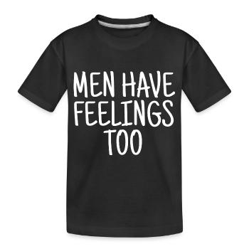 Les hommes ont aussi des sentiments - T-shirt bio Premium Enfant - noir - Devant
