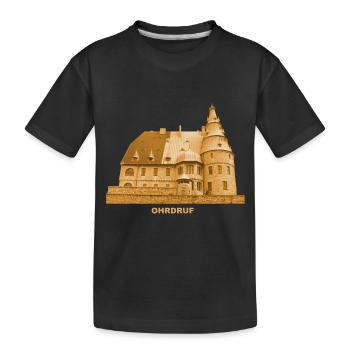 Ohrdruf Burg Haus Mühlberg Thüringen - Kinder Premium Bio T-Shirt - Schwarz - Vorne