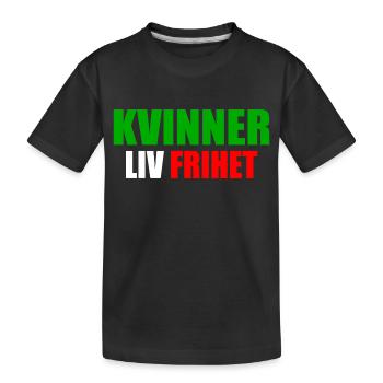 FRAU LEBT FREIHEIT - Kinder Premium Bio T-Shirt - Schwarz - Vorne