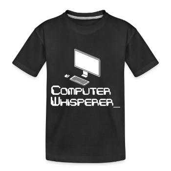 Computer Whisperer Coding Software - Kinder Premium Bio T-Shirt - Schwarz - Vorne