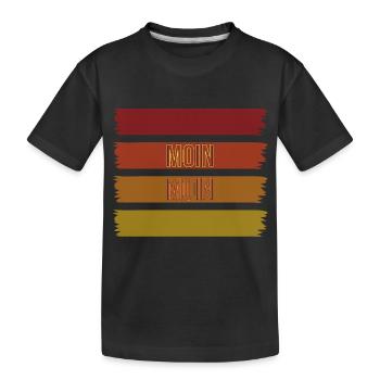 moin moin - Kinder Premium Bio T-Shirt - Schwarz - Vorne
