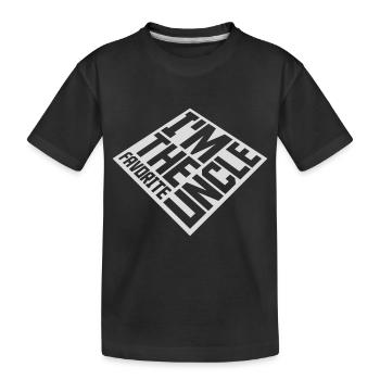 at The Favorite Uncle - Kids' Premium Organic T-Shirt - black - Front