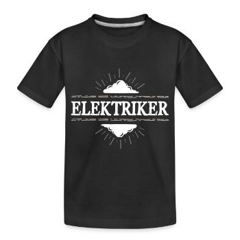 Elektriker Beruf - Kinder Premium Bio T-Shirt - Schwarz - Vorne
