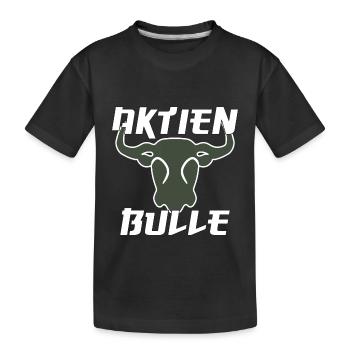 The stock bull for stock market fans - Kids' Premium Organic T-Shirt - black - Front