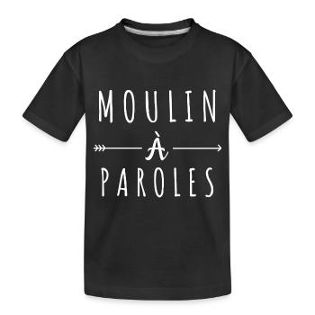 Moulin à paroles - T-shirt bio Premium Enfant - noir - Devant