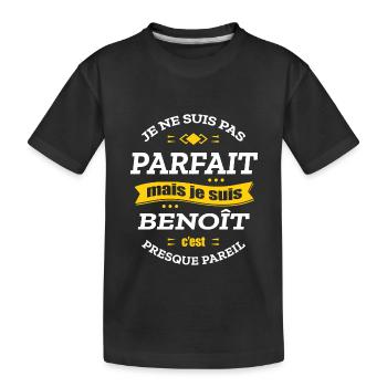 BENOÎT PARFAIT - PRENOM BENOÎT - T-shirt bio Premium Enfant - noir - Devant