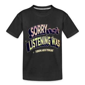 birthday present funny quote present animal - Kids' Premium Organic T-Shirt - black - Front
