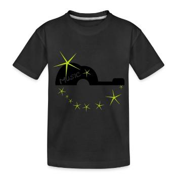 Guitare étoilée - T-shirt bio Premium Enfant - noir - Devant