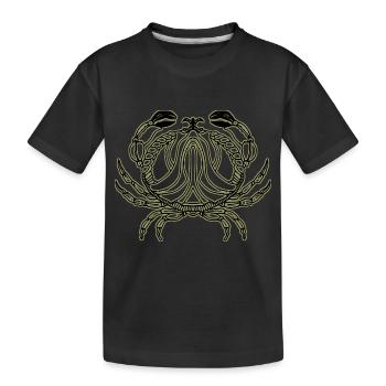 Crab - Kids' Premium Organic T-Shirt - black - Front