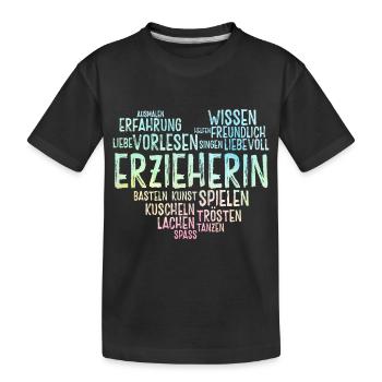 Retro Grafik Kindertagesstätte Babysitter Kindergä - Kinder Premium Bio T-Shirt - Schwarz - Vorne