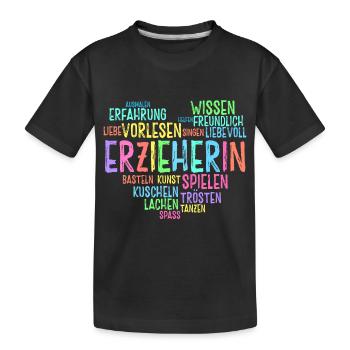 Retro Grafik Kindertagesstätte Babysitter Kindergä - Kinder Premium Bio T-Shirt - Schwarz - Vorne