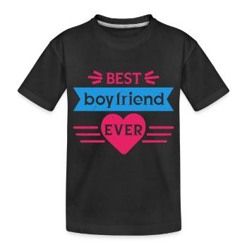 BEST BOYFRIEND EVER - Kids' Premium Organic T-Shirt - black - Front