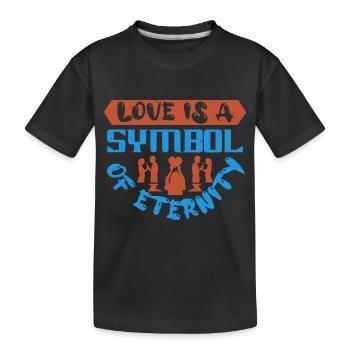 L’AMOUR EST UN SYMBOLE D’ÉTERNITÉ - T-shirt bio Premium Enfant - noir - Devant