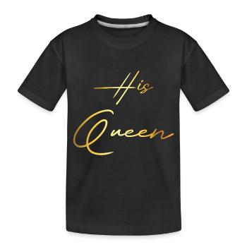 His Queen Her King Couple Gold - Kinder Premium Bio T-Shirt - Schwarz - Vorne