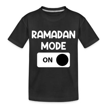 Ramadan Mode On - Kids' Premium Organic T-Shirt - black - Front