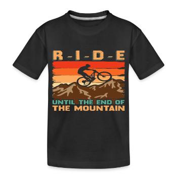Rijd tot het einde van de berg - Kinderen premium biologisch T-shirt - zwart - Voor