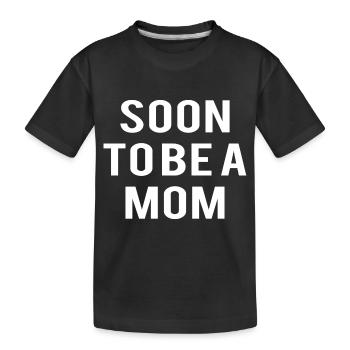 Schwangerschaft Babyparty Babyshower Boy Girl - Kinder Premium Bio T-Shirt - Schwarz - Vorne