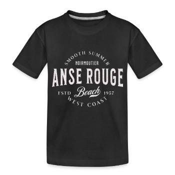Noirmoutier Anse rouge beach coul - T-shirt bio Premium Enfant - noir - Devant