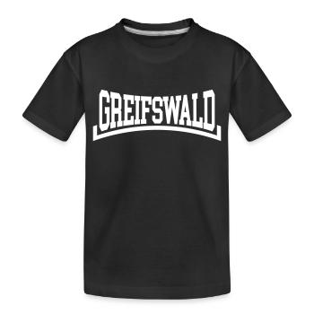 Greifswald - Kids' Premium Organic T-Shirt - black - Front