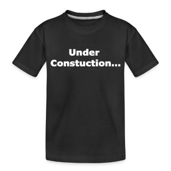 Under construction - Kids' Premium Organic T-Shirt - black - Front
