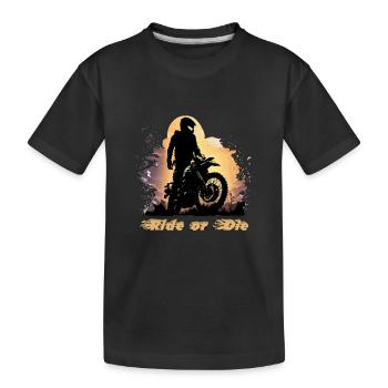Reiten oder sterben - Kinder Premium Bio T-Shirt - Schwarz - Vorne