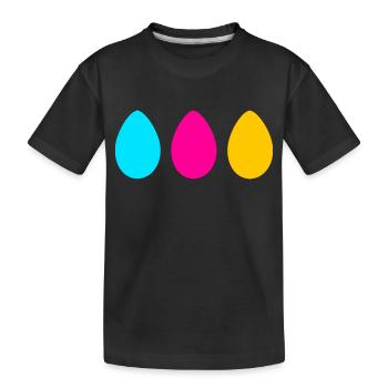 Drei Ostereier - Kinder Premium Bio T-Shirt - Schwarz - Vorne