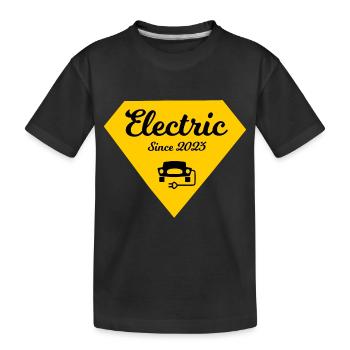 Électrique depuis 2023 - T-shirt bio Premium Enfant - noir - Devant