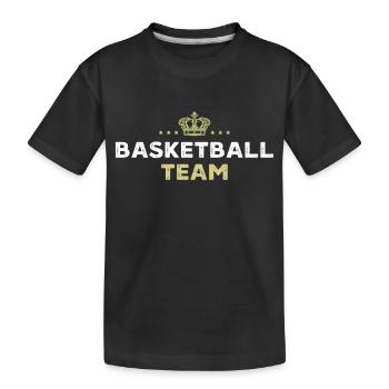 Équipe de basket-ball - T-shirt bio Premium Enfant - noir - Devant