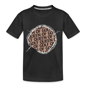 Golfbag humour heureux golfmaman golfdécor putter - T-shirt bio Premium Enfant - noir - Devant