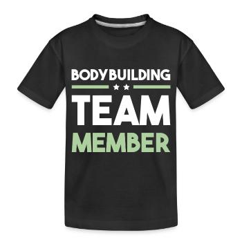 Équipe de musculation - T-shirt bio Premium Enfant - noir - Devant
