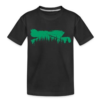 Wald Wälder Förster - Kinder Premium Bio T-Shirt - Schwarz - Vorne