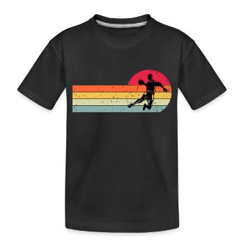 Handball Handballer - Kinder Premium Bio T-Shirt - Schwarz - Vorne