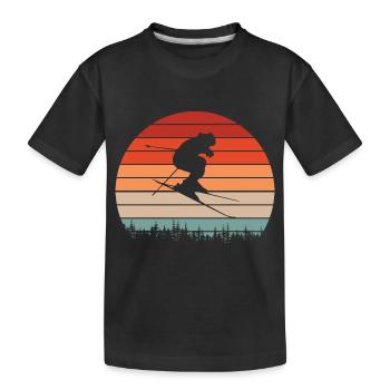 Ski ski ski motif pour skieurs - T-shirt bio Premium Enfant - noir - Devant