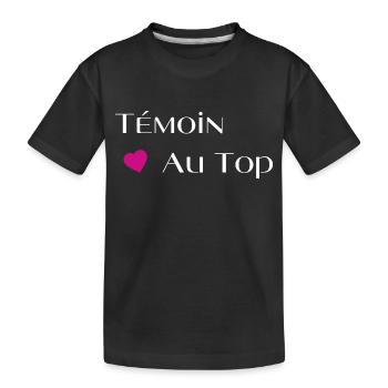 Témoin au top - T-shirt bio Premium Enfant - noir - Devant