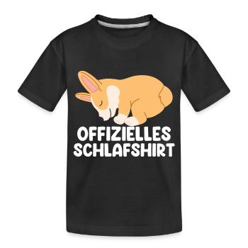 Offizielles Schlafshirt Schlafender Hund - Kinder Premium Bio T-Shirt - Schwarz - Vorne