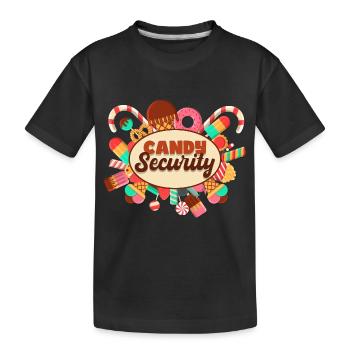 Sécurité des bonbons - T-shirt bio Premium Enfant - noir - Devant