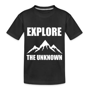 Explorez l’inconnu - Randonnée, Nature, Aventure - T-shirt bio Premium Enfant - noir - Devant