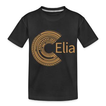 For Elijah - Kids' Premium Organic T-Shirt - black - Front