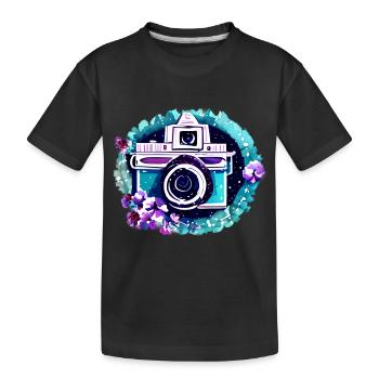 Photographer Funny Photographing Camera Photographers - Kids' Premium Organic T-Shirt - black - Front