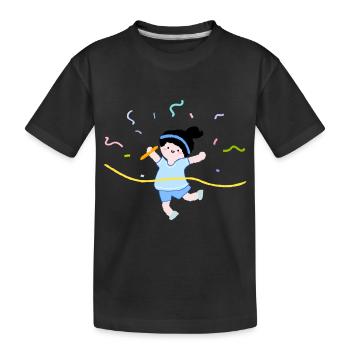Course à pied - T-shirt bio Premium Enfant - noir - Devant