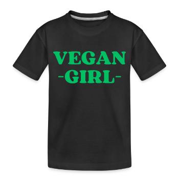 Vegan Girl - Kids' Premium Organic T-Shirt - black - Front