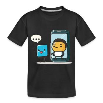 Smart Living - Kids' Premium Organic T-Shirt - black - Front