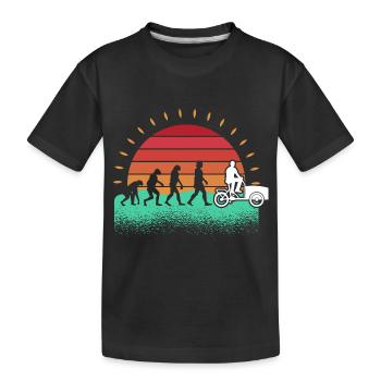 Bicycle Cargo Bike Cargo Bike - Kids' Premium Organic T-Shirt - black - Front