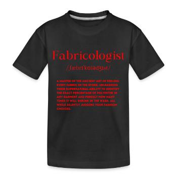 Fabricologist Definition - Kinder Premium Bio T-Shirt - Schwarz - Vorne